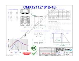 CMX1211Z181B-10 Datasheet Cover