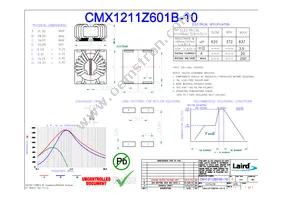 CMX1211Z601B-10 Datasheet Cover