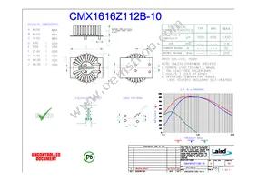 CMX1616Z112B-10 Datasheet Cover