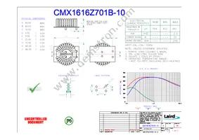 CMX1616Z701B-10 Datasheet Cover