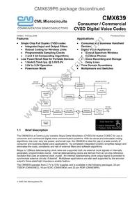 CMX639D4 Datasheet Cover