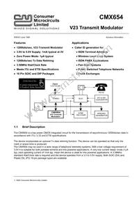 CMX654D4 Datasheet Cover