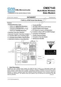 CMX7143L4-REEL Datasheet Cover