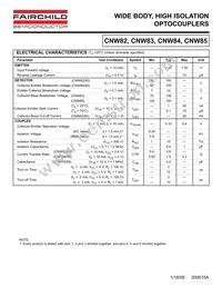 CNW85SD Datasheet Page 2