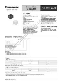 CP1-12V Datasheet Cover