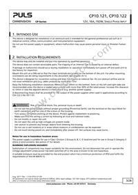 CP10.121 Datasheet Page 3