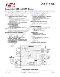 CP2109-A01-GMR Datasheet Cover
