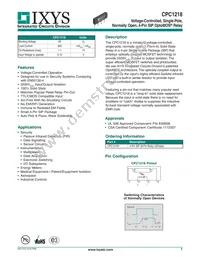 CPC1218Y Datasheet Cover