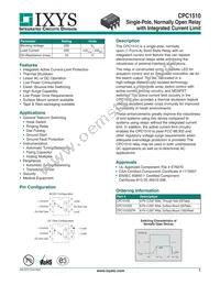 CPC1510GS Datasheet Cover