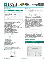 CPC1709J Datasheet Cover