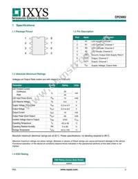 CPC5002GSTR Datasheet Page 3