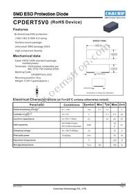 CPDERT5V0 Datasheet Cover