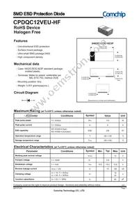 CPDQC12VEU-HF Datasheet Cover