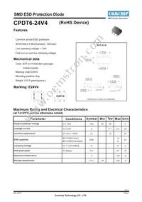 CPDT6-24V4 Datasheet Cover