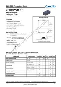 CPDU5V0H-HF Datasheet Cover