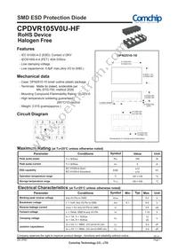 CPDVR105V0U-HF Datasheet Cover