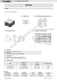 CPFC85NP-WH04 Datasheet Cover