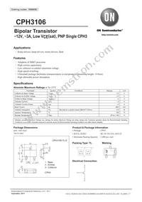 CPH3106-TL-E Datasheet Cover