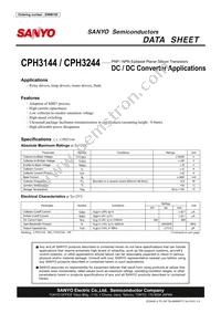 CPH3144-TL-E Datasheet Cover