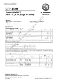 CPH3459-TL-W Datasheet Cover