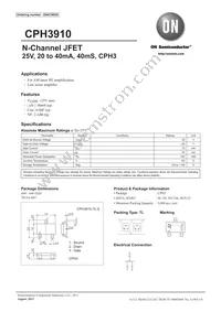 CPH3910-TL-E Datasheet Cover