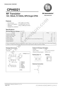 CPH6021-TL-H Datasheet Cover