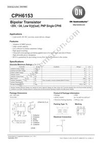 CPH6153-P-TL-E Datasheet Cover