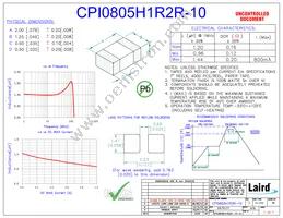 CPI0805H1R2R-10 Datasheet Cover