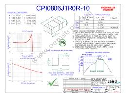CPI0806J1R0R-10 Datasheet Cover