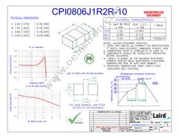 CPI0806J1R2R-10 Datasheet Cover