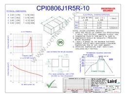 CPI0806J1R5R-10 Datasheet Cover