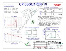 CPI0806J1R8R-10 Datasheet Cover