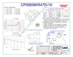 CPI0806KR47R-10 Datasheet Cover