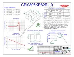 CPI0806KR82R-10 Datasheet Cover