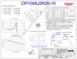 CPI1008J2R2R-10 Datasheet Cover