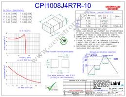 CPI1008J4R7R-10 Datasheet Cover