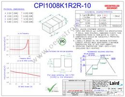 CPI1008K1R2R-10 Datasheet Cover