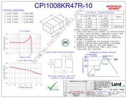 CPI1008KR47R-10 Datasheet Cover