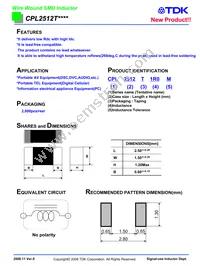 CPL2512TR68M Datasheet Cover