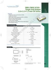 CR-153.600MBE-T Datasheet Cover