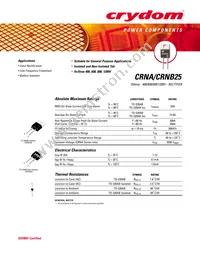 CRNB25-1200 Datasheet Cover
