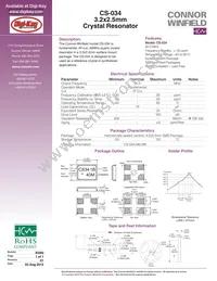 CS-034-040.0M Datasheet Cover