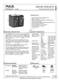 CS10.241-S1 Datasheet Cover