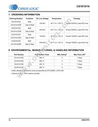 CS1616-FZZR Datasheet Page 14