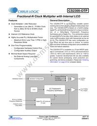 CS2300P-DZZ Datasheet Cover