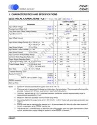 CS3001-ISZR Datasheet Page 3