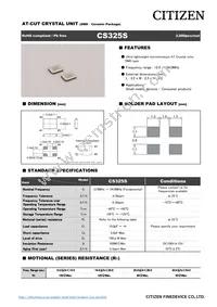 CS325S-38.400MEEQ-UT Datasheet Cover