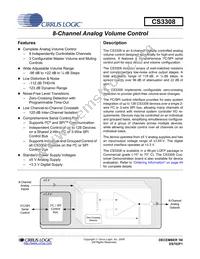 CS3308-CQZR Datasheet Cover