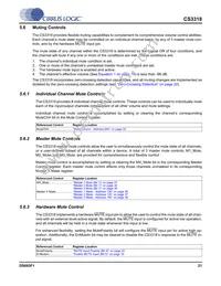 CS3318-CQZR Datasheet Page 21