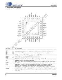 CS3511-CNZ Datasheet Page 4
